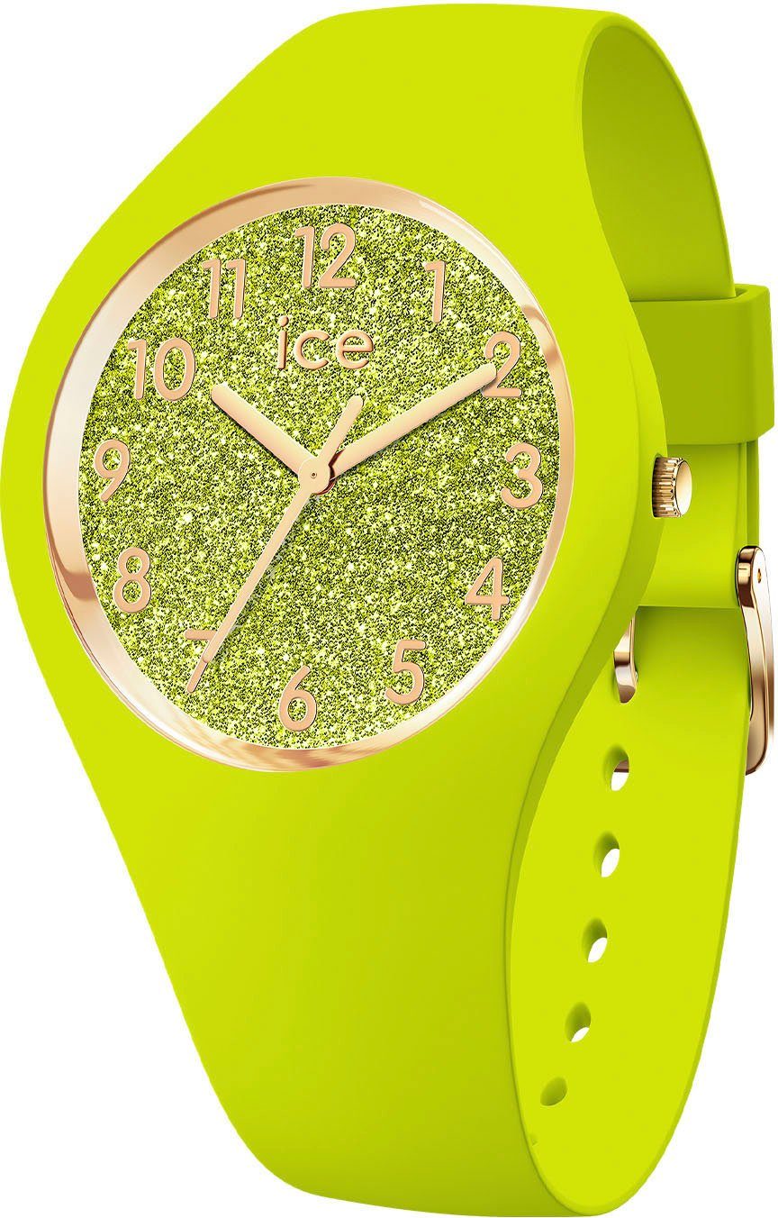 ice-watch - lime 3H, - 021225 Neon Small glitter gelb ICE Quarzuhr -