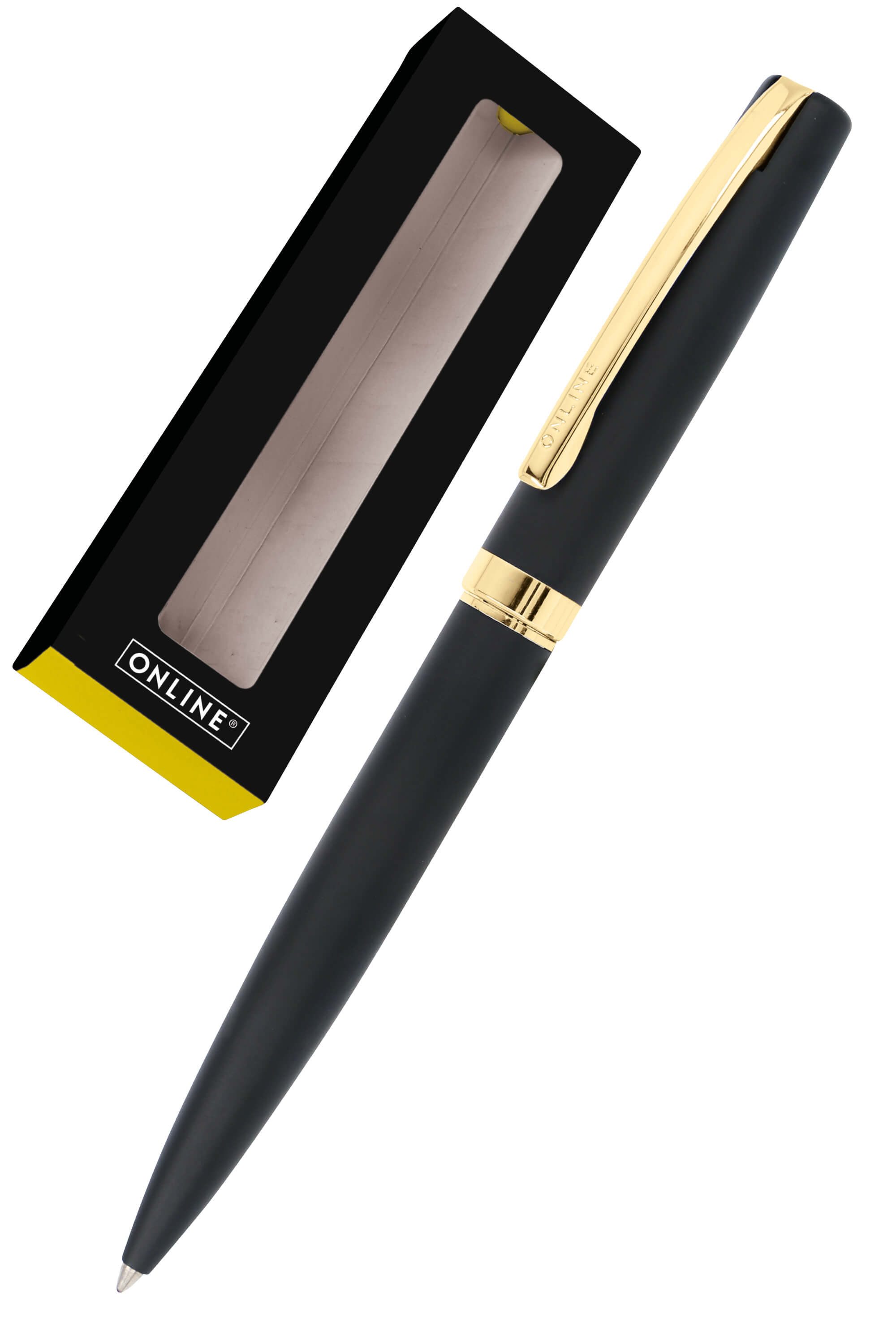 Online Pen Kugelschreiber Eleganza Drehkugelschreiber, (aus Metall, dokumentenechte Kugelschreibermine schwarz), in Geschenkbox