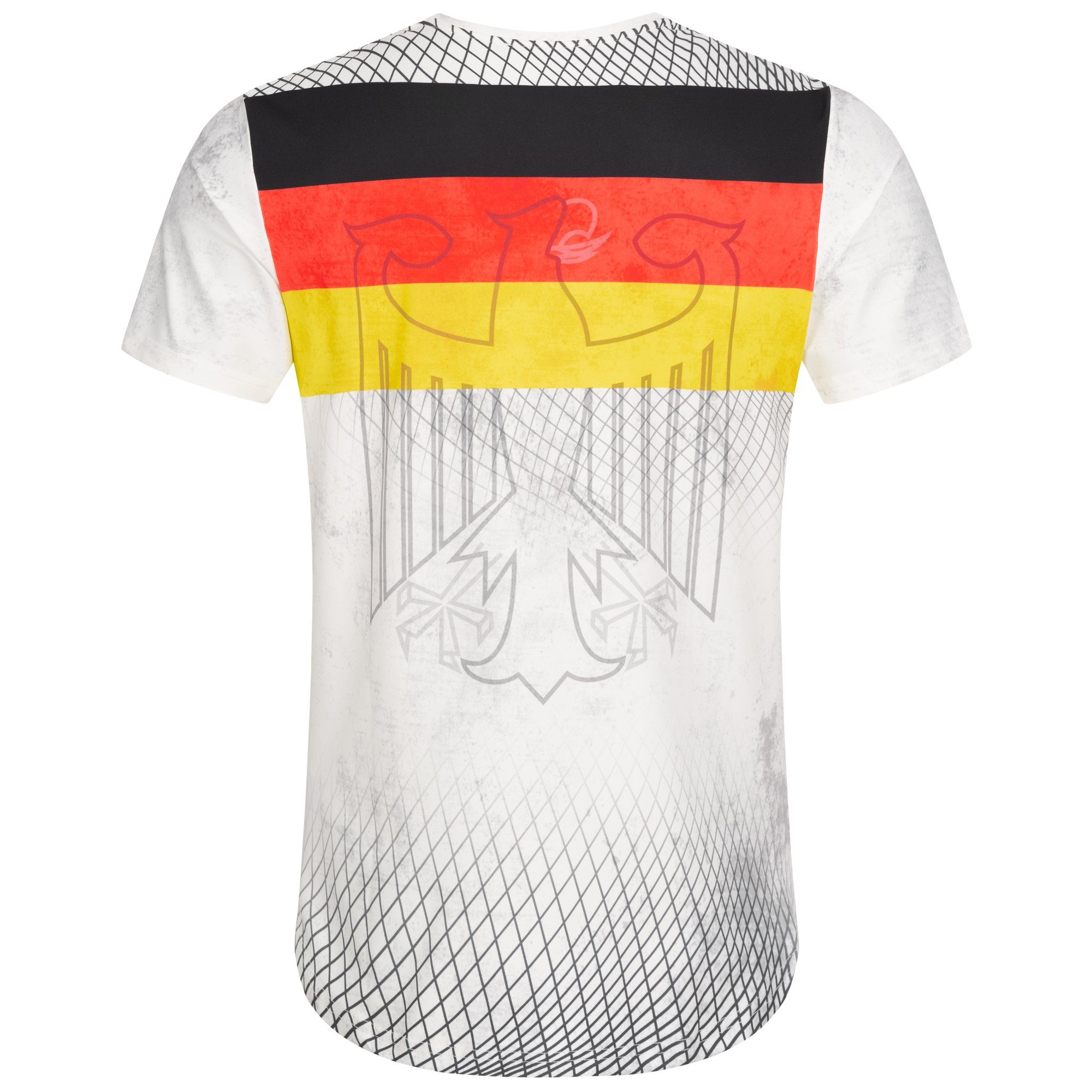 REPUBLIX T-Shirt FAN Herren Länder EM WM Oversize Crew Neck Shirt mit Rundhalsausschnitt