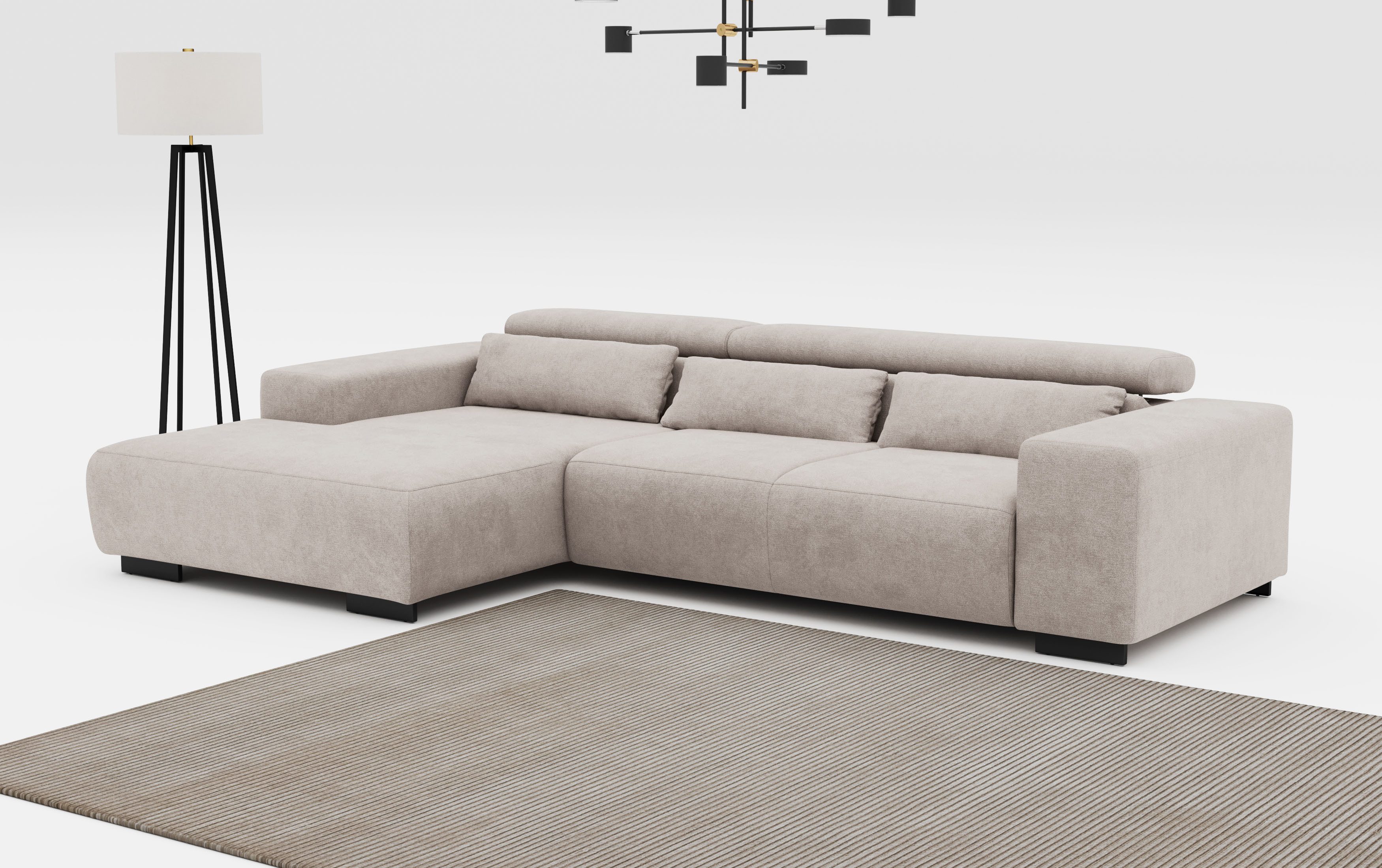 COTTA Ecksofa Side L-Form, mit Kopfteilverstellung günstig online kaufen
