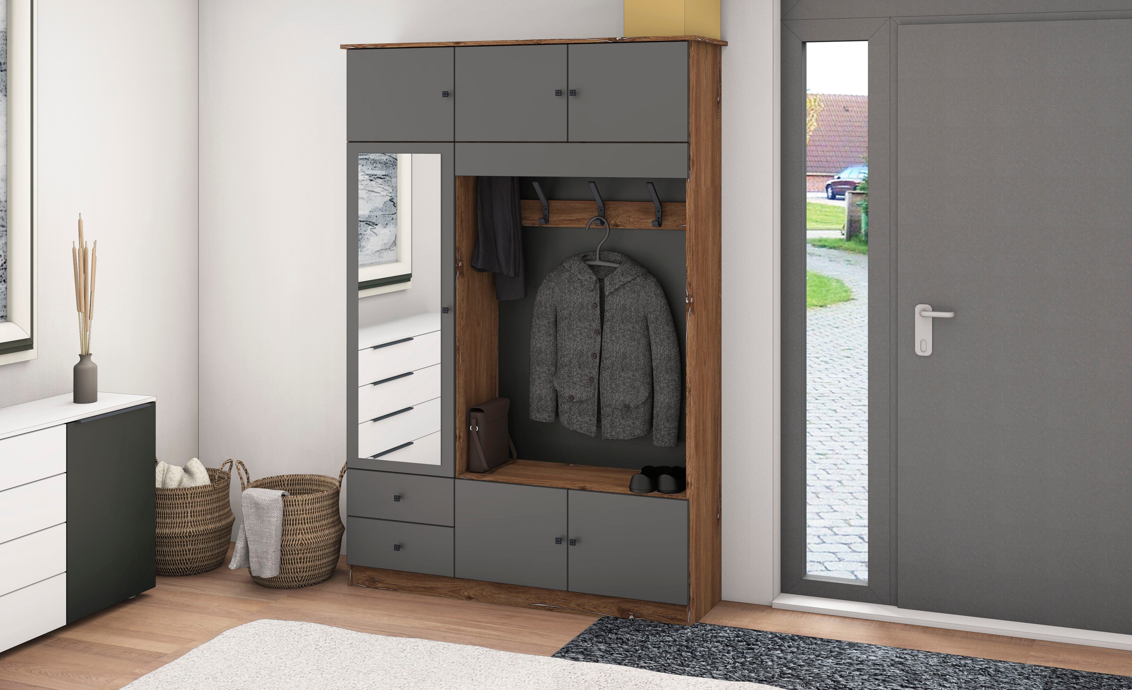 borchardt Möbel Garderobenschrank "Kompakta", Höhe 202 cm günstig online kaufen