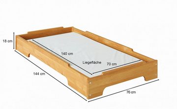 BioKinder - Das gesunde Kinderzimmer Stapelbett Kai, 70x140 cm