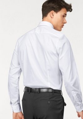 Bruno Banani Langarmhemd Slim-fit Formbeständig durch Elastananteil