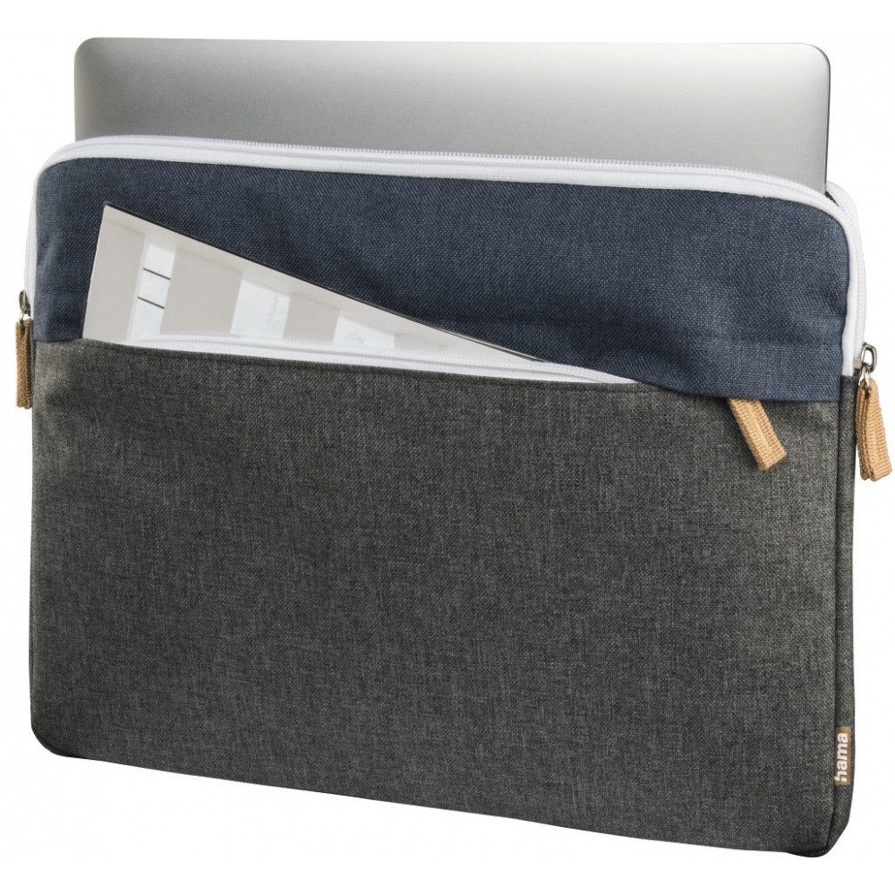 Hama Notebook-Rucksack Hama Laptop-Sleeve Florenz 34 cm marineblau/dunkelgrau (Laptop-Sleeve für 34 cm Geräte)