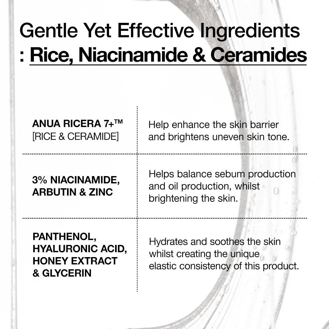 Anua Gesichtsserum 7 Rice Ceramide Hydrating Barrier Serum – Tiefenhydration & Hautschutz für strahlenden Teint – 50ml, parfümfrei, feuchtigkeitsspendend, hautberuhigend