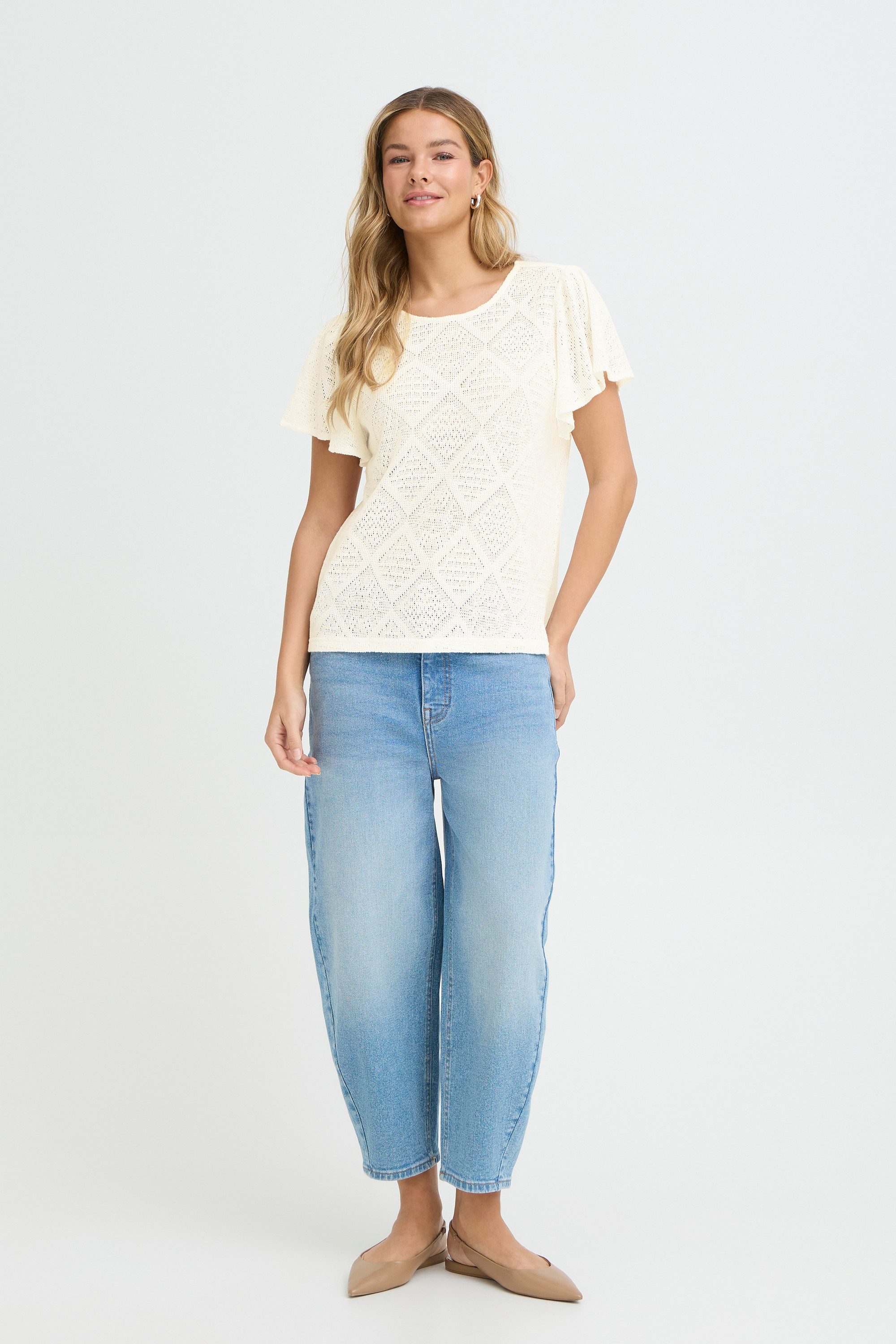 fransa T-Shirt Kurzarm-Bluse FRMARILYNNE