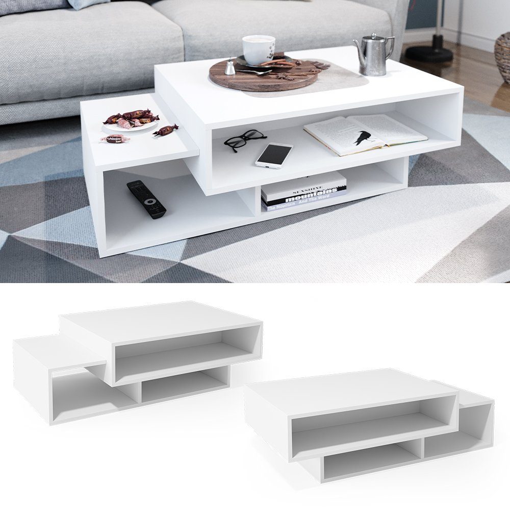 Vicco Couchtisch Bari, Weiß, 105 x günstig online kaufen