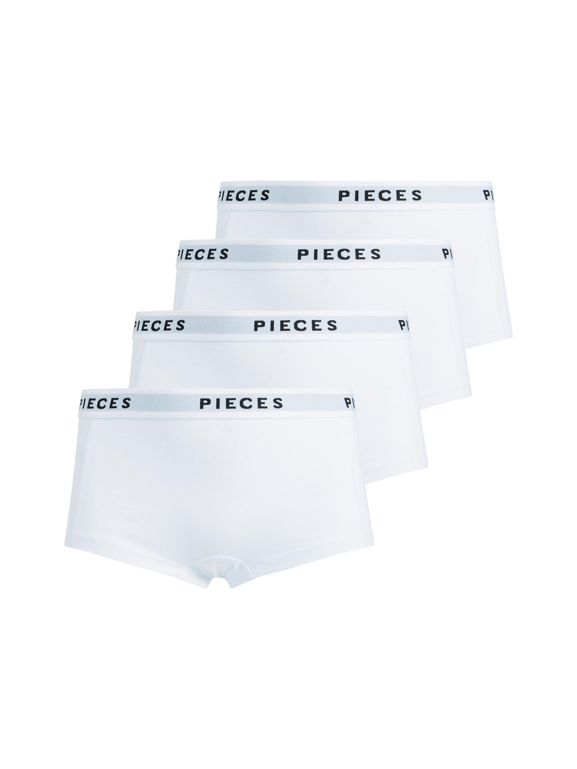 pieces Hipster PCLOGO LADY 4 PACK SOLID NOOS BC (Packung, 4-St., 4er-Pack)