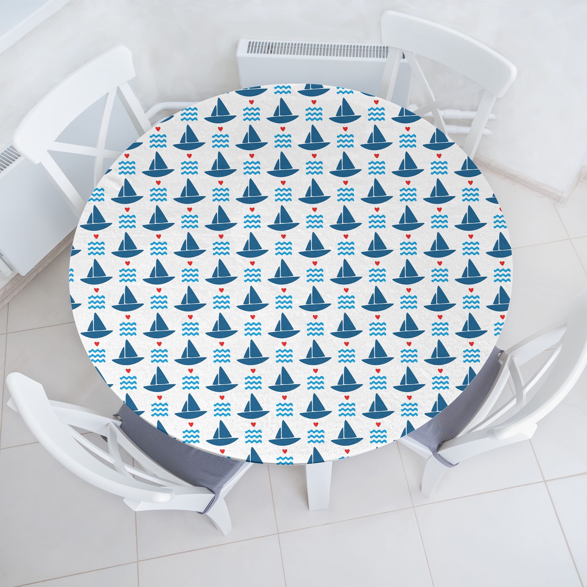 Tischdecke Rundum-elastische Stofftischdecke