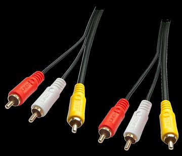 Lindy LINDY Premium Audio-Video-Kabel 3x RCA 2m Audio-Kabel