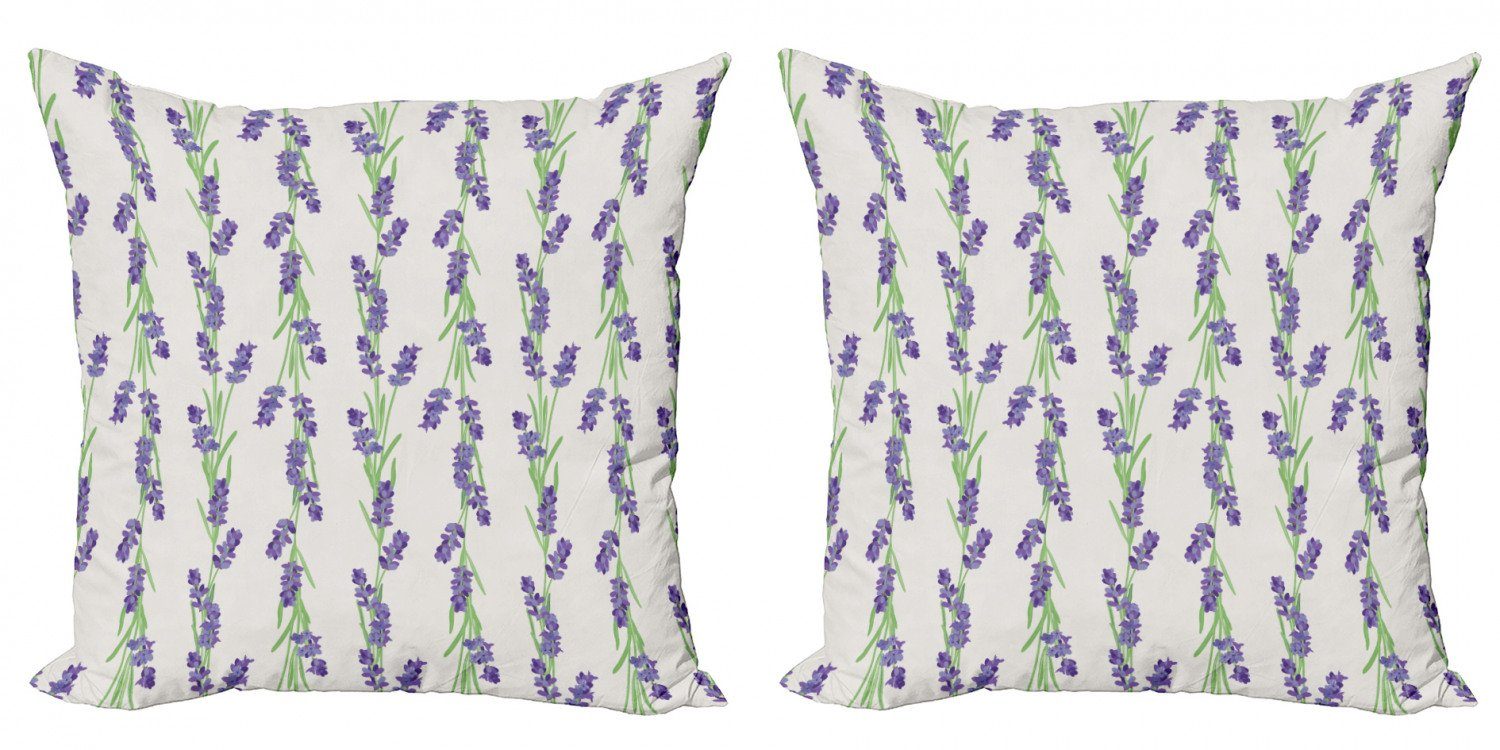 Kissenbezüge Modern Accent Doppelseitiger Digitaldruck, Abakuhaus (2 Stück), Lavendel Garten Fragrance Blooms