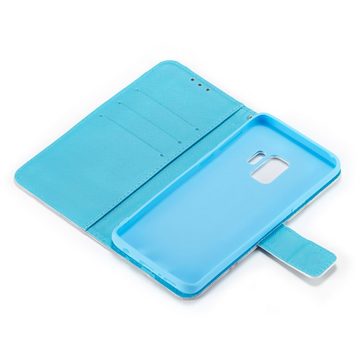 FITSU Handyhülle Handytasche für Samsung Galaxy S9 Hülle Eulen Motiv 5,8 Zoll, Flipcase für Samsung S9 Handyhülle, Handytasche mit Kartenfach