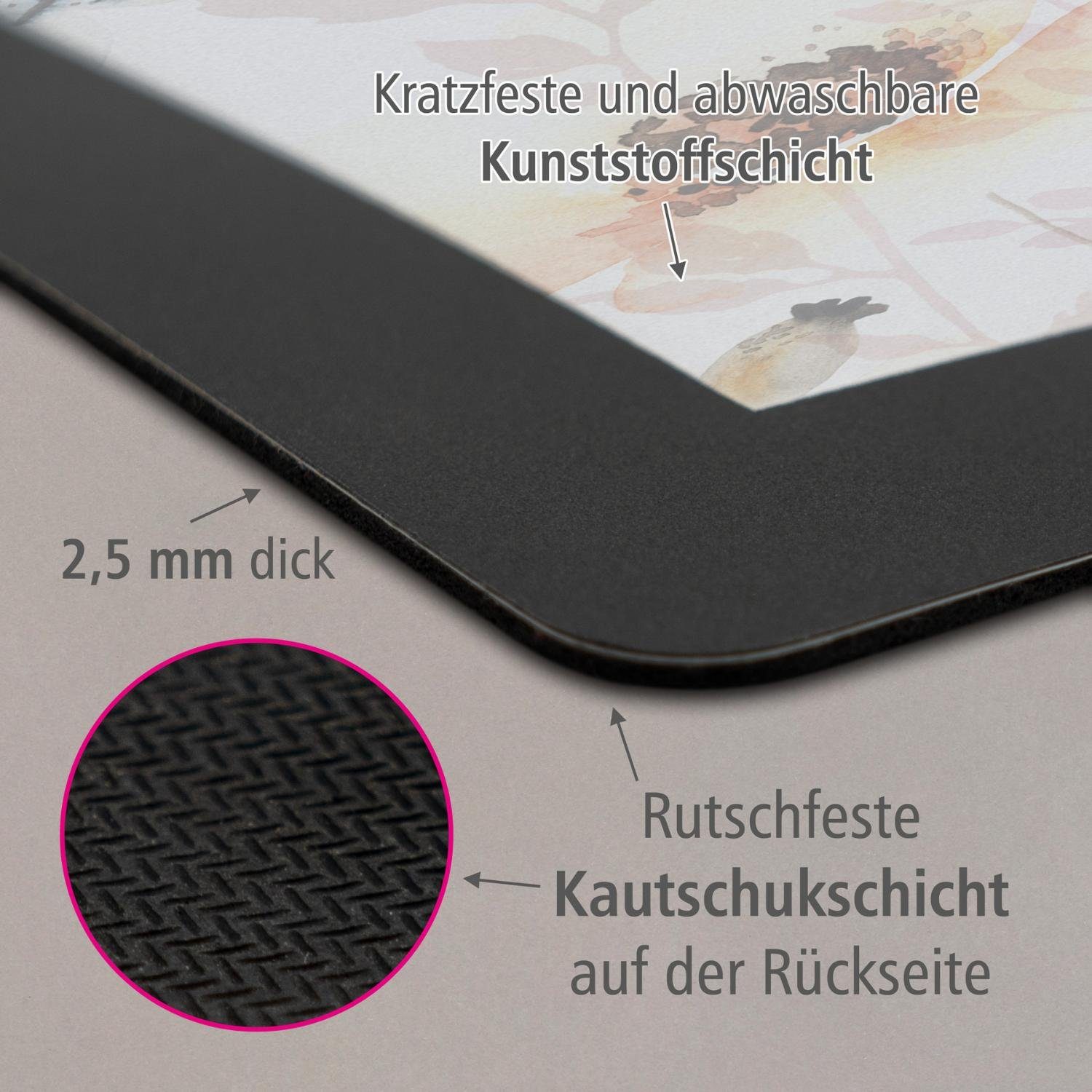 itenga Schreibtischunterlage itenga Schreibtischunterlage V1 mit Papierkorb und Stifteköcher eckig