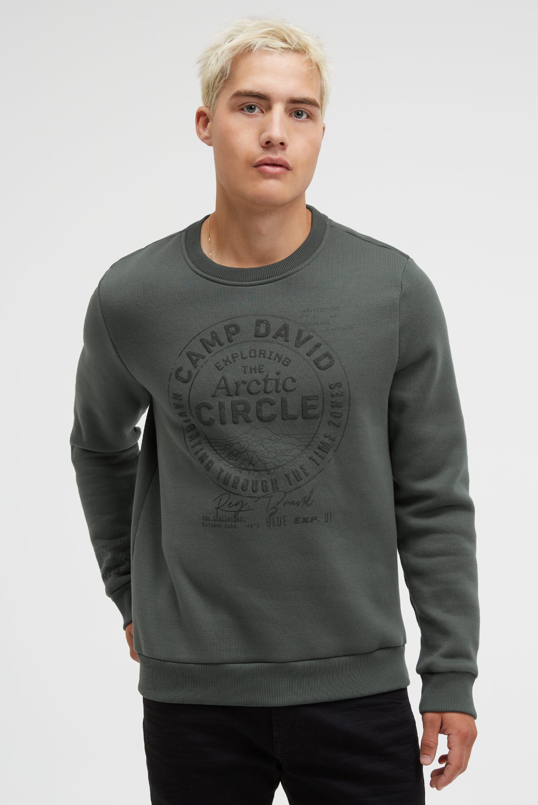 CAMP DAVID Sweater mit weicher Innenseite