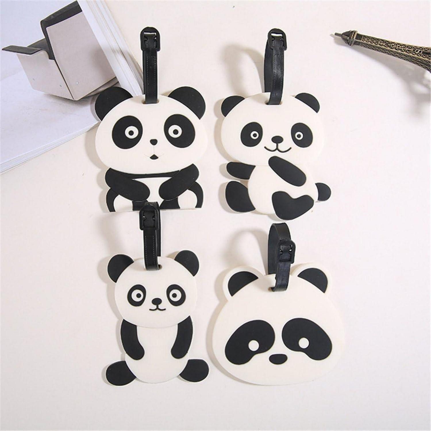 LuxusKollektion Gepäckanhänger Reisegepäck Tags Koffer ID Label PVC Identifikator Halter panda 4pc
