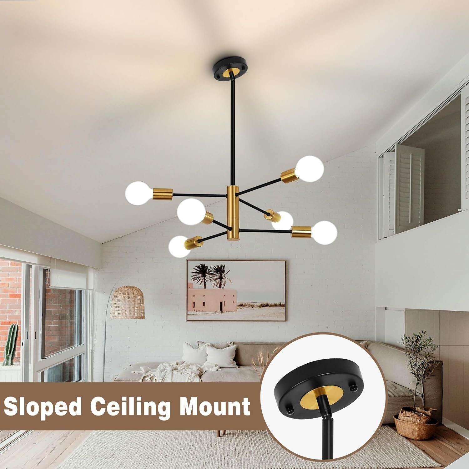DOPWii für fest Deckenleuchte Glühbirne,E27, Wohnzimmer,Keine Köpfe integriert Köpfe/8 6 Deckenlampe LED