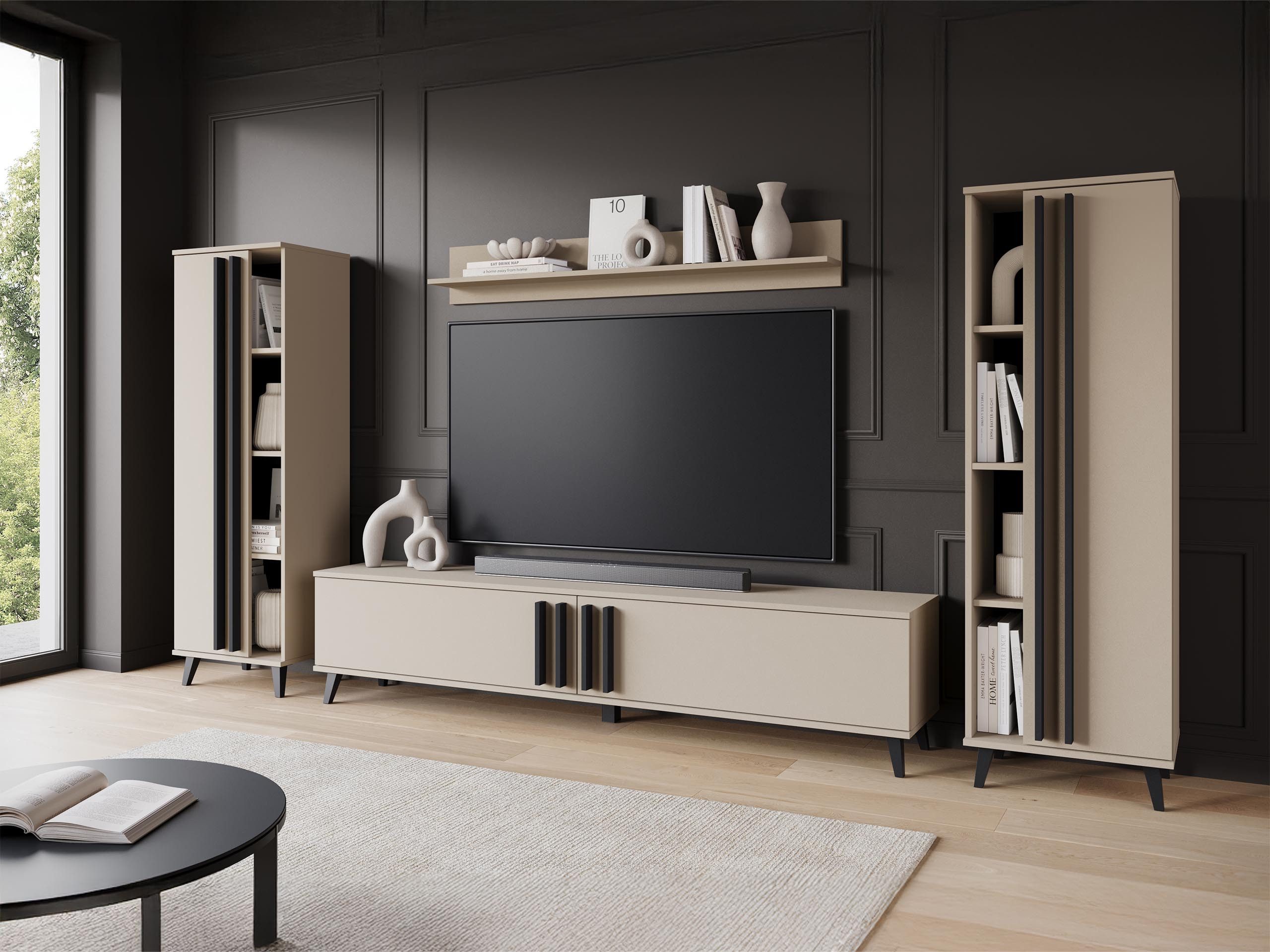 MIRJAN24 Wohnwand Helsinki I, (4er-Set, Regal günstig online kaufen