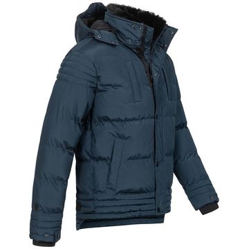 Alessandro Salvarini Winterjacke ASFabiano mit warmem Teddyfell und abnehmbarer Kapuze