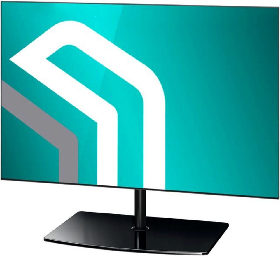 ONKRON TV-Ständer ONKRON 32-75 Zoll, bis 40 kg, PT3-B, (bis 75,00 Zoll, TV Standfuss mit Tischmontage, TV Standfuss mit Tischmontage, schwenkbar -54°...+54°, höhenverstellbar bis 625 mm, 10 mm dick Glas)