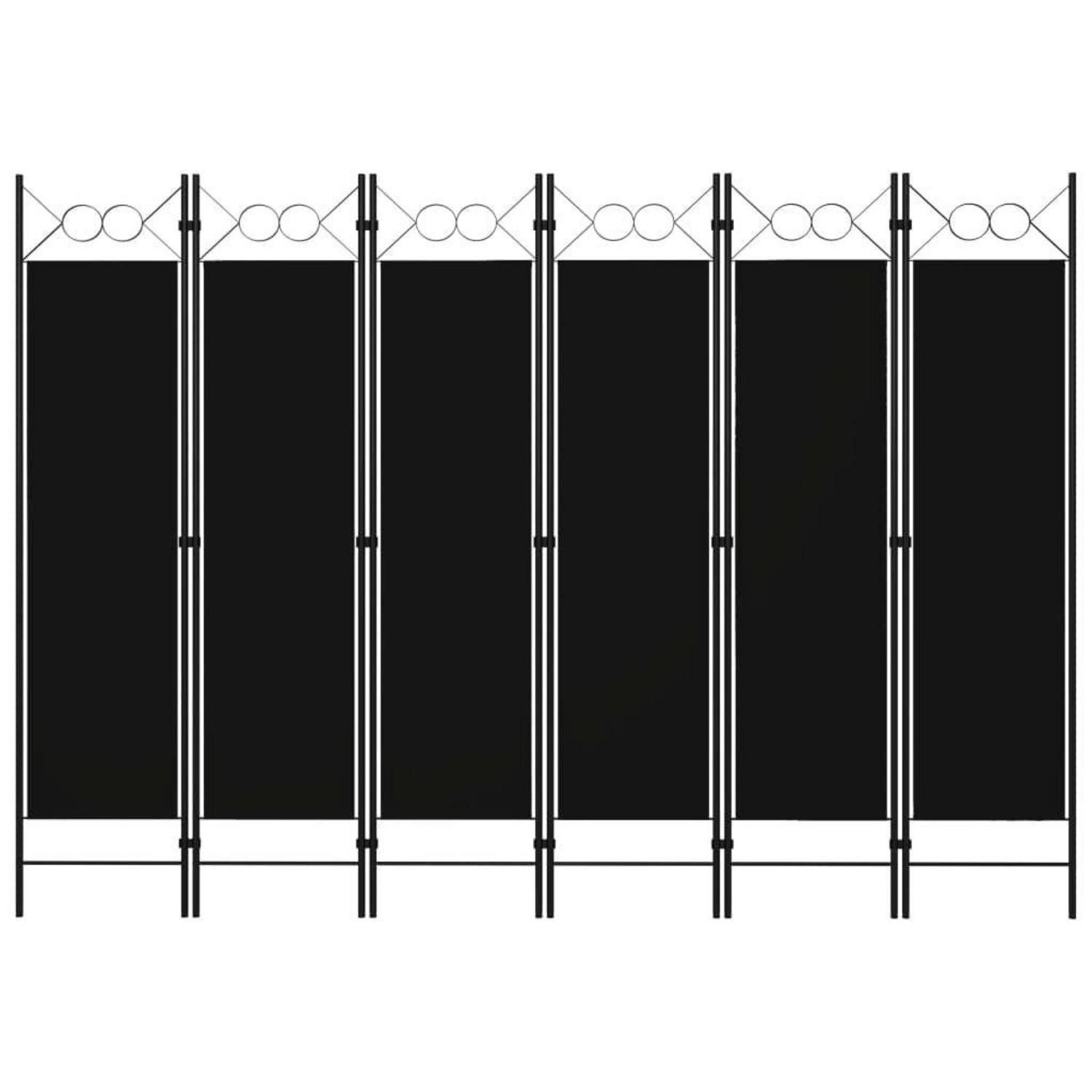 LuxusKollektion Paravent Raumteiler Paravent 240x180 cm schwarz (1 St)
