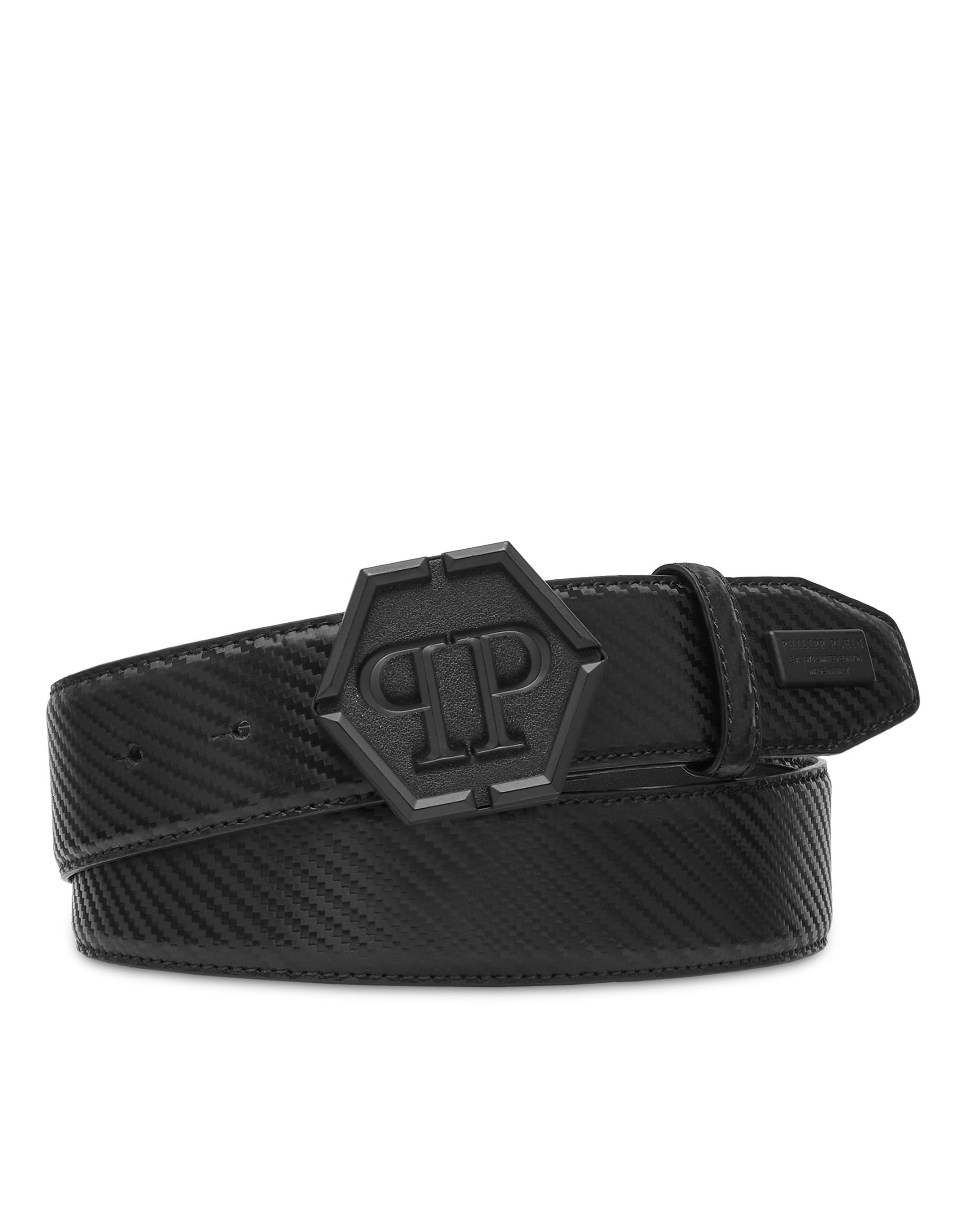 PHILIPP PLEIN Ledergürtel Hexagon