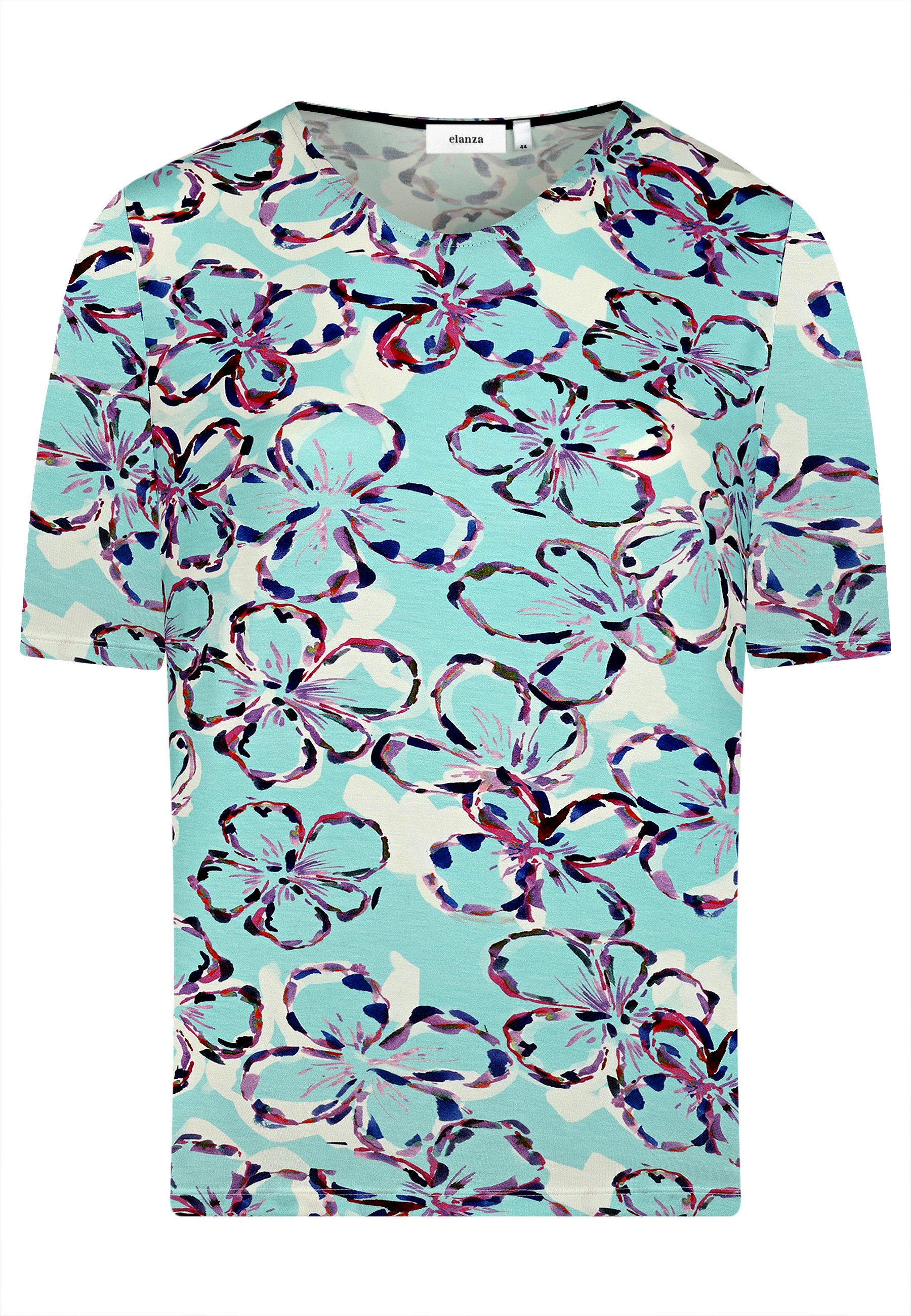 elanza T-Shirt Shirt mit Blüten-Print in günstig online kaufen