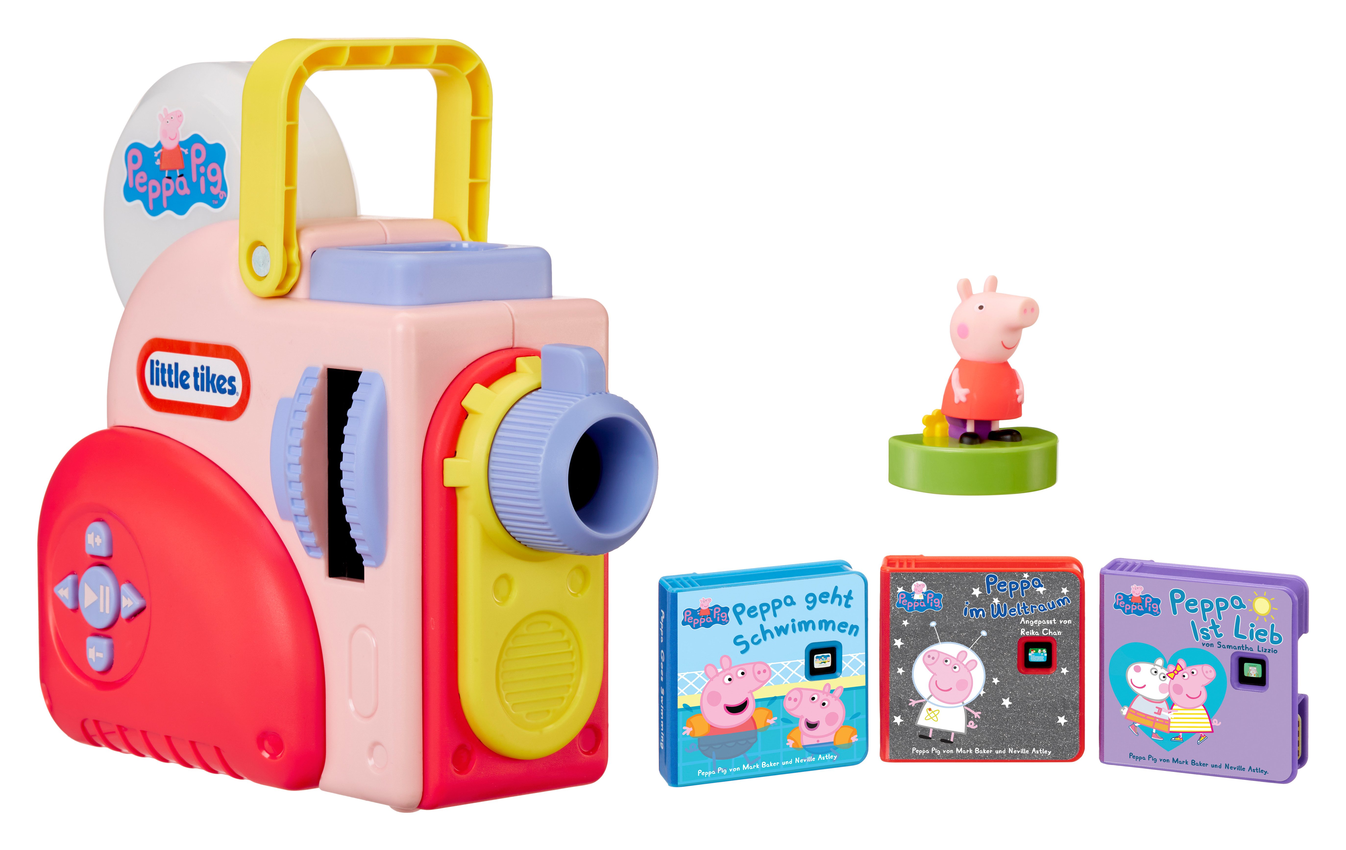 Little Tikes® Hörspiel Story Dream Machine, Peppa Wutz inkl. Freundschafts-Kollektion, (Set, 5-St), dynamische Licht- und Farbeffekte