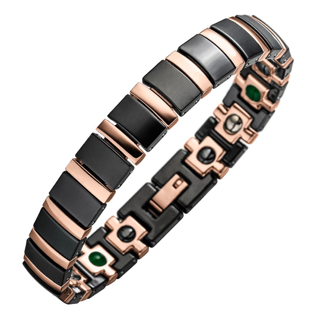 Lunavit Armband Magnetarmband Titan Jade schwarz/rosé
