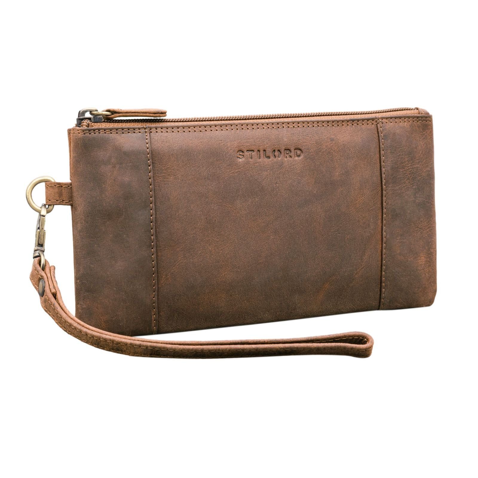 Geldbörse "Grecia" Clutch Leder Vintage RFID Schutz