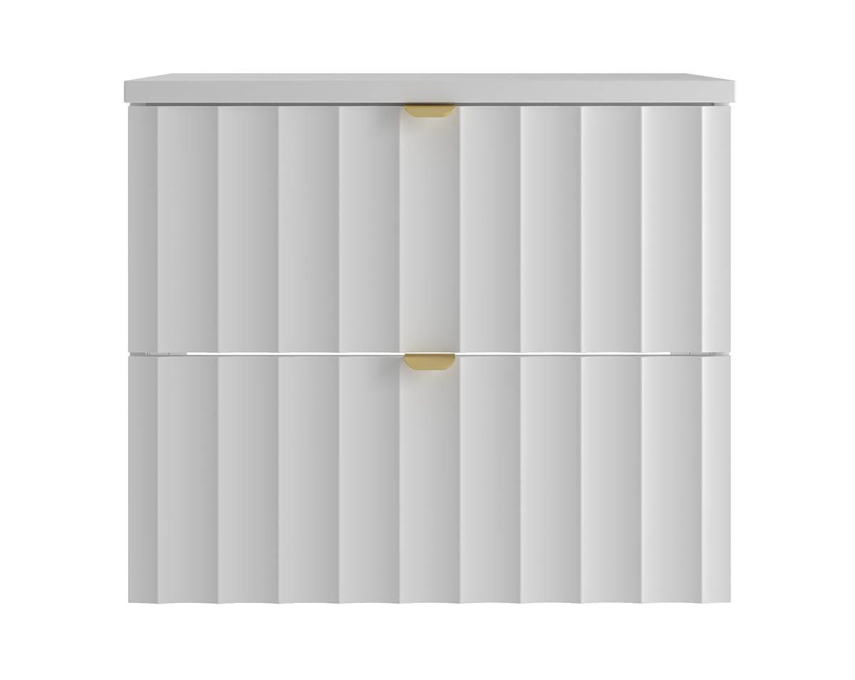 einfachgutemoebel Waschtisch-Set Waschtisch 120cm RAILIQUE, Matt-Weiß zum Unterbau, (Badmöbel Set, 1-St., Waschtisch Unterschrank)