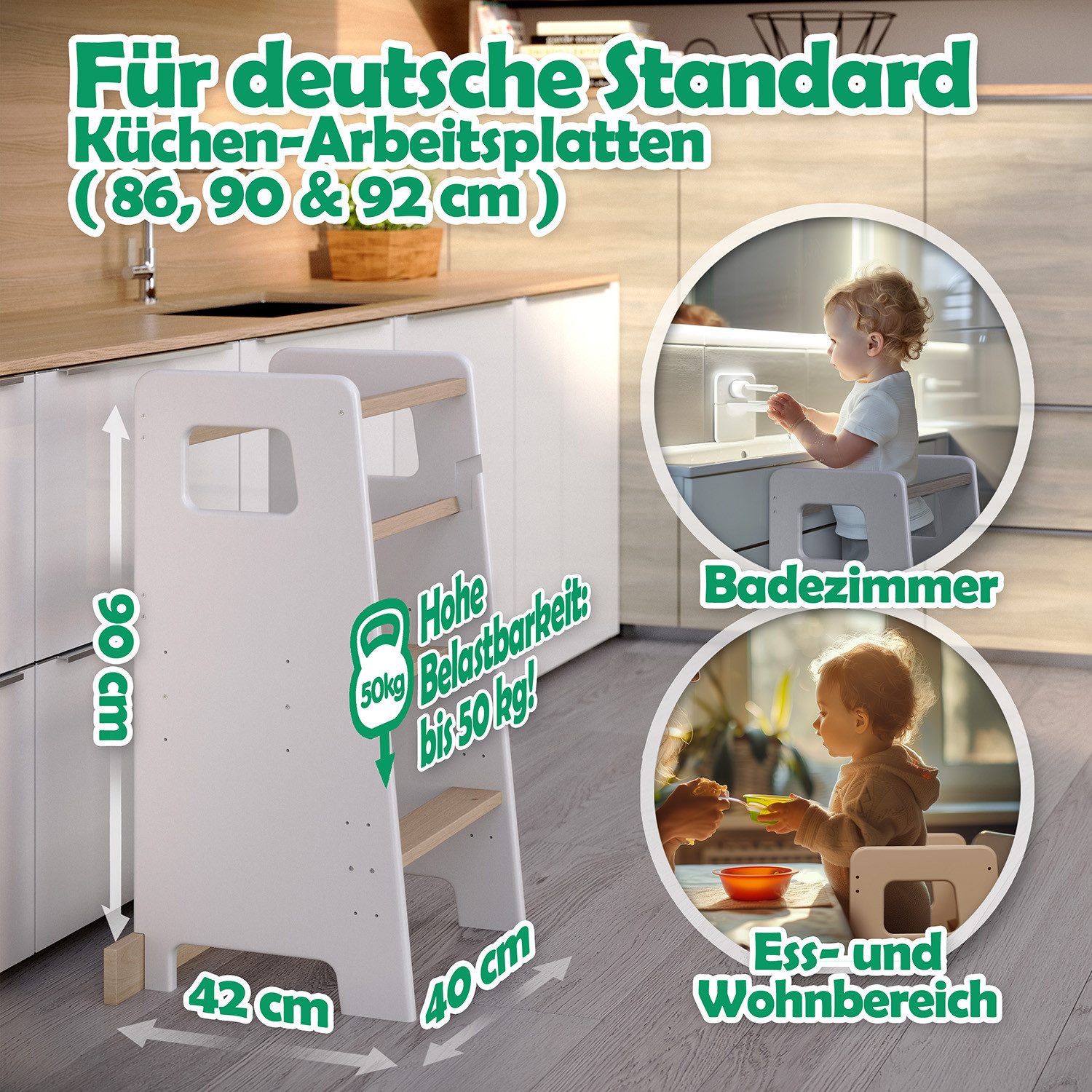 CADANI Stehhilfe Lernturm Jasper Küchenhelfer für günstig online kaufen