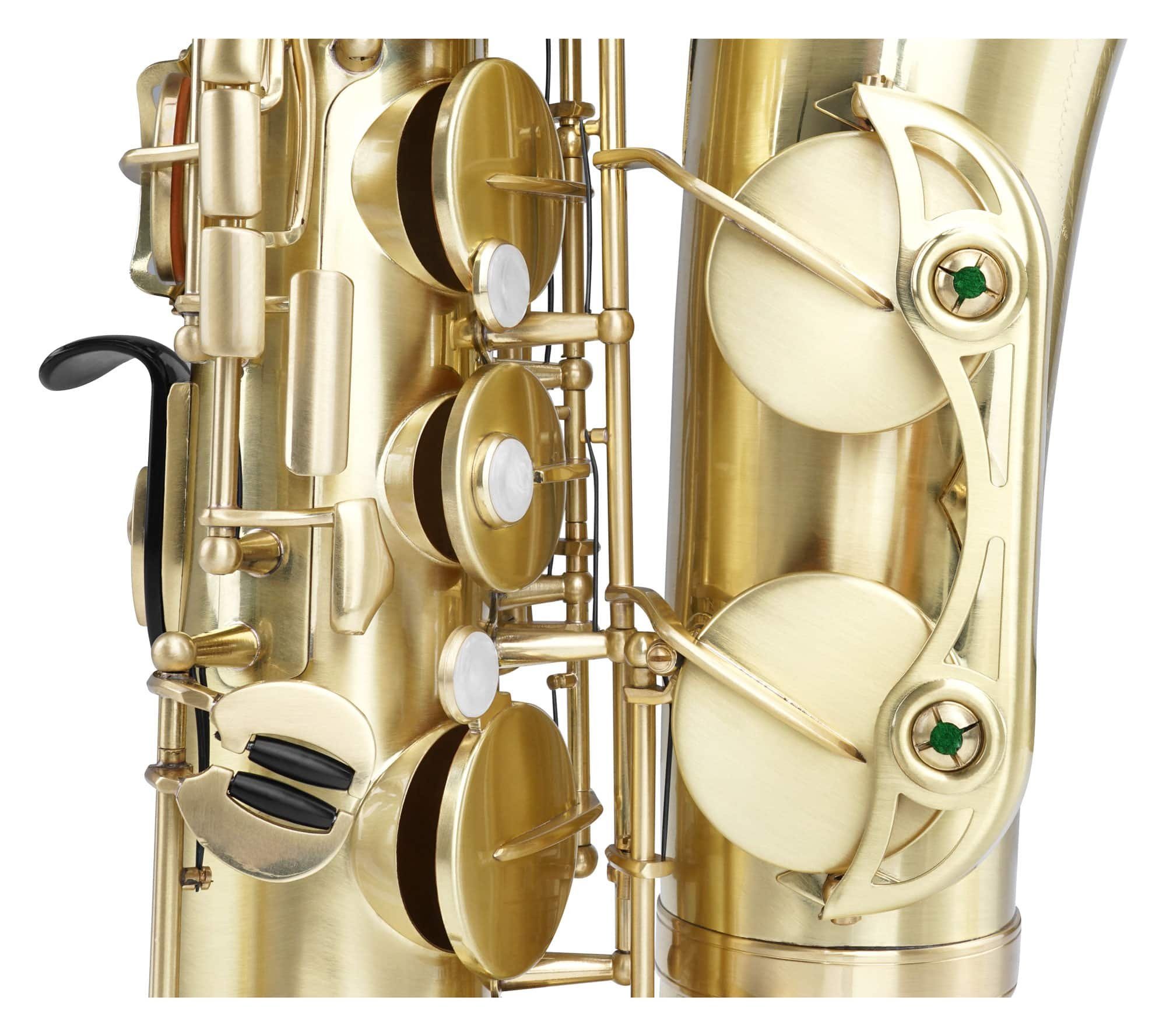 Classic Cantabile Saxophon TS-450 Tenorsaxophon, 5-St., inkl. Koffer, Mundstück, Putztuch und Handschuhe, Bb-Stimmung, Hoch-Fis-Klappen, ergonomische Klappenmechanik
