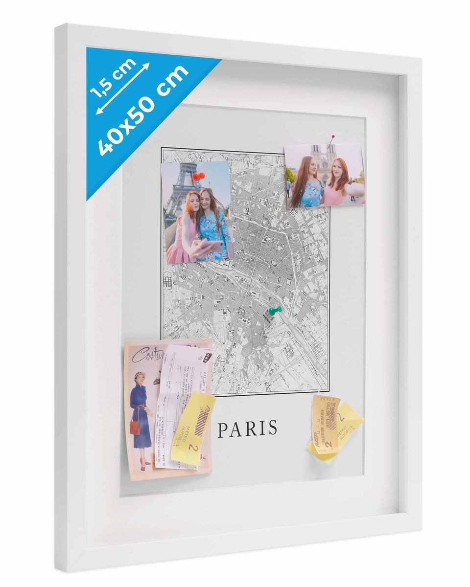 PHOTOLINI Bilderrahmen 3D-Rahmen mit Passepartout / für Objekte bis 1,5 cm günstig online kaufen