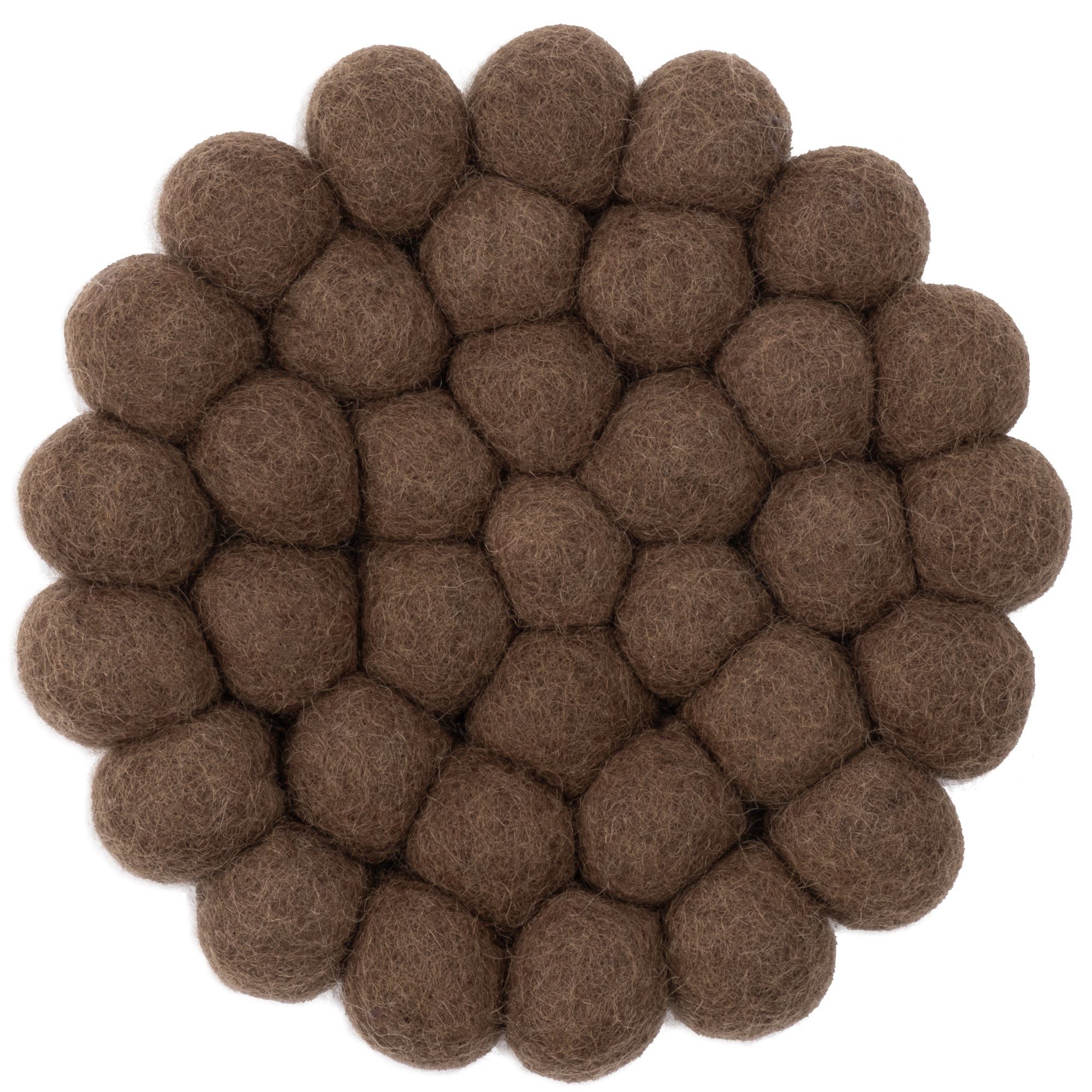 myfelt Wollteppich Egon Filzkugelteppich rund Muster, rund, 100% reine Schurwolle