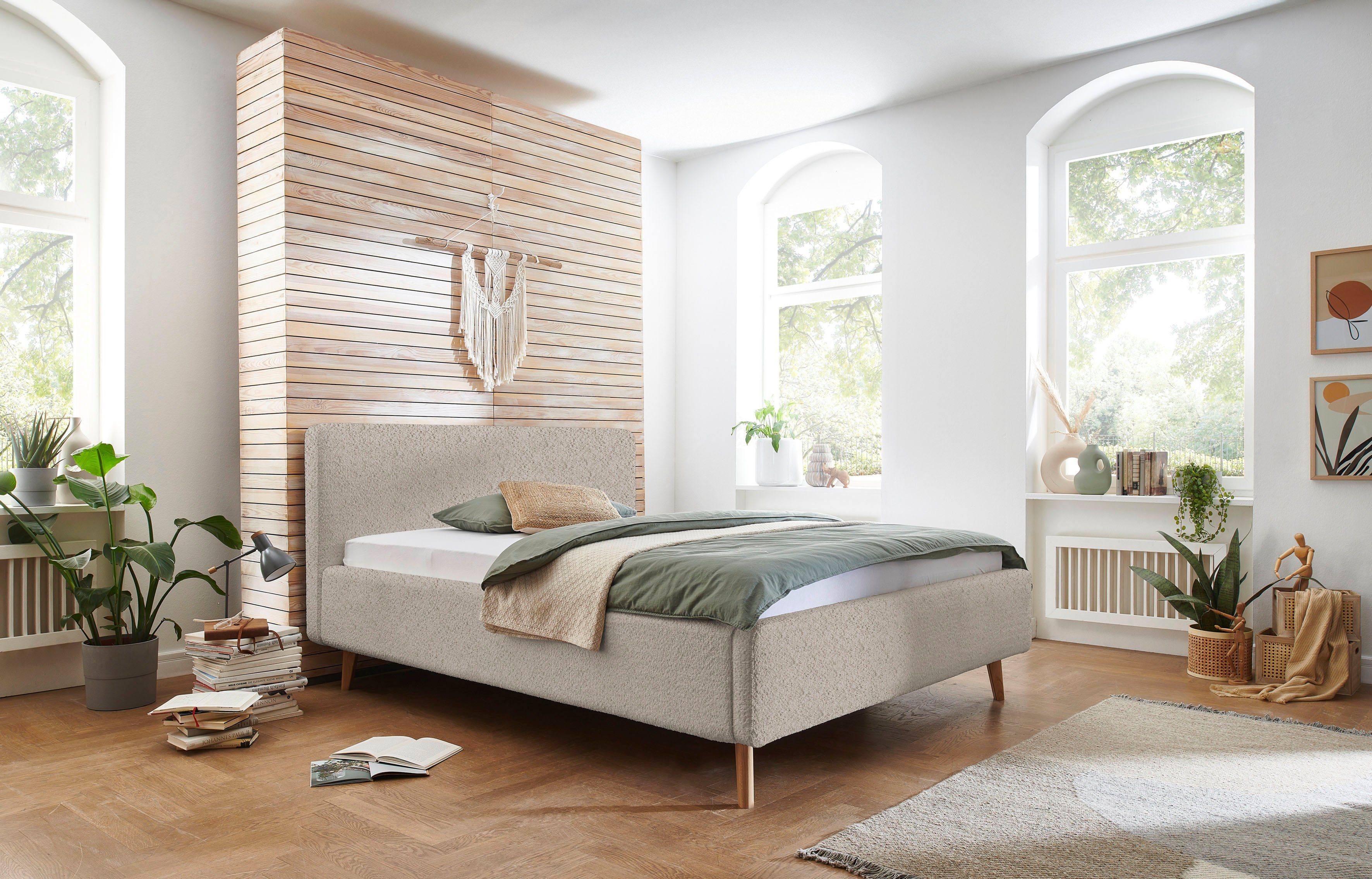 meise.möbel Polsterbett MATTIS, Bett wahlweise mit Bettkasten, Flausch-Bezug, Liegeflächen: 140x200cm, 160x200cm & 180x200cm