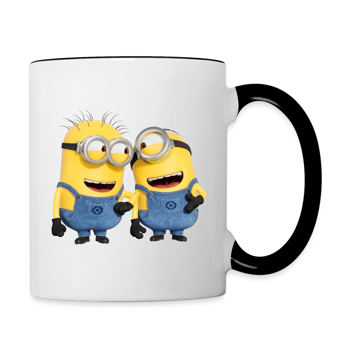 Spreadshirt Tasse Minions Despicable Me Phil Und Stuart Tasse Zweifarbig, Keramik