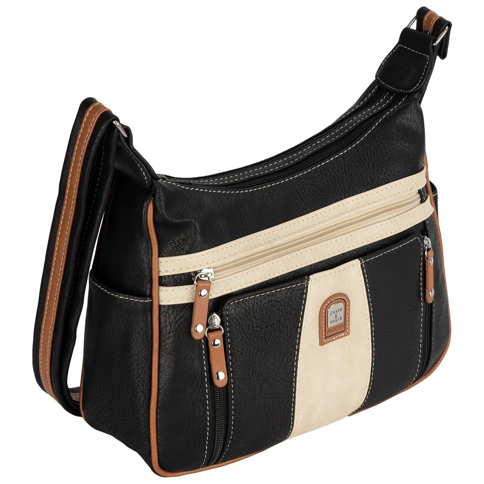 EAAKIE Umhängetasche Damen Tasche Schultertasche Umhängetasche Leder Optik Handtasche, als Schultertasche, Umhängetasche tragbar