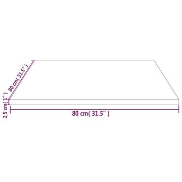 furnicato Tischplatte Weiß 80x80x2,5 cm Massivholz Kiefer Quadratisch (1 St)
