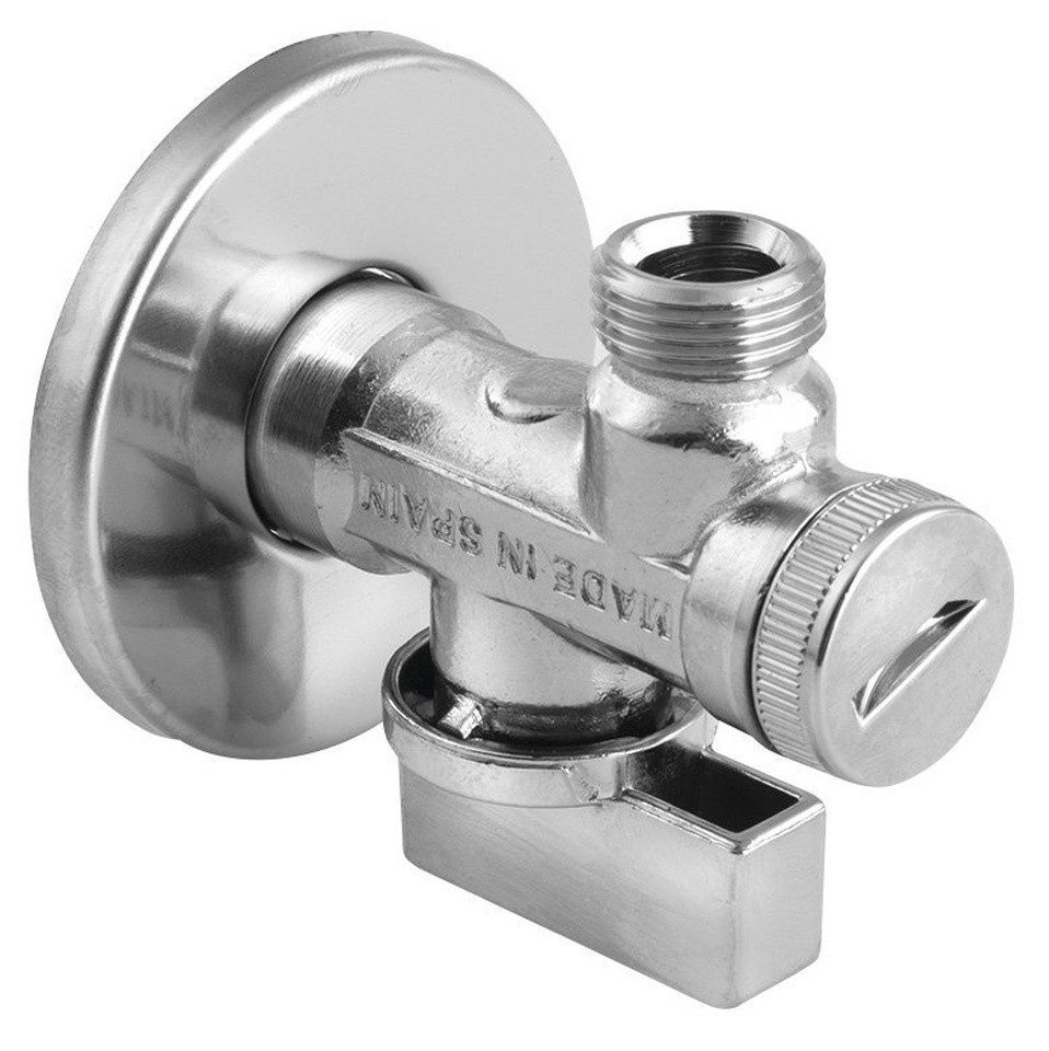 ARCO Umsteller Eckventil A-801/2"x 3/8" mit Filter, Anti-Kalk, Chrom, Arco-02402MAC