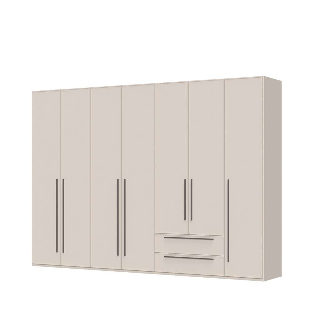 OTTO home Drehtürenschrank Opera mit oder ohne Kranz inkl. LED-Bel.,B 227,272,317 oder 362 cm UV lackiert, Soft Close Funktion, Höhenverstellbare Füße