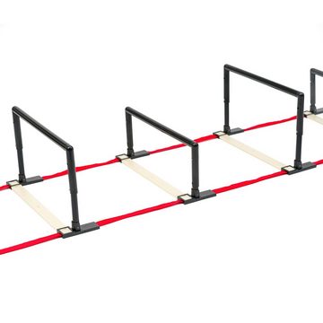 Sport-Thieme Trainingshilfe Hürden- und Koordinationsleiter höhenverstellbar, 6 höhenverstellbare Hürden für individuelles Training