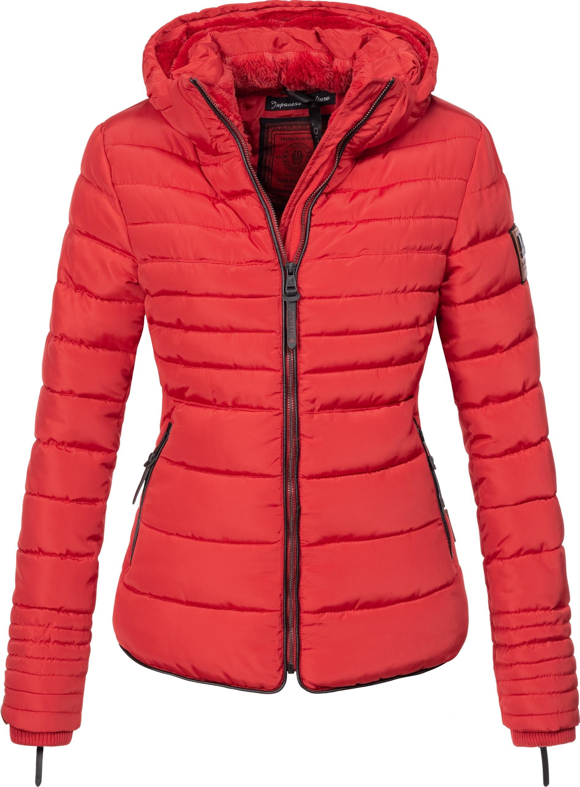 Marikoo Winterjacke Amber stylische Steppjacke mit Teddyfutter