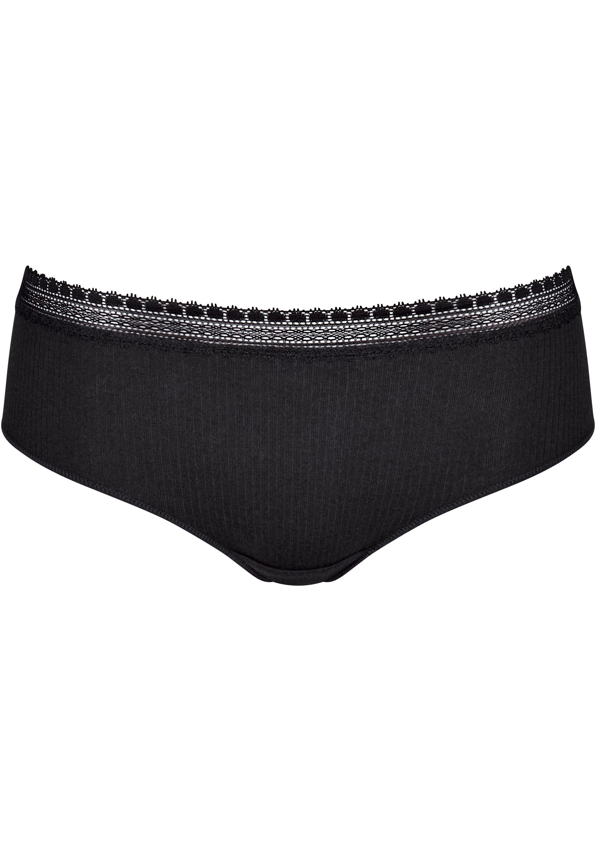 sloggi Hipster "GO Ribbed", (2er Pack), Feinripp, Stretch-Spitze, Baumwollm günstig online kaufen