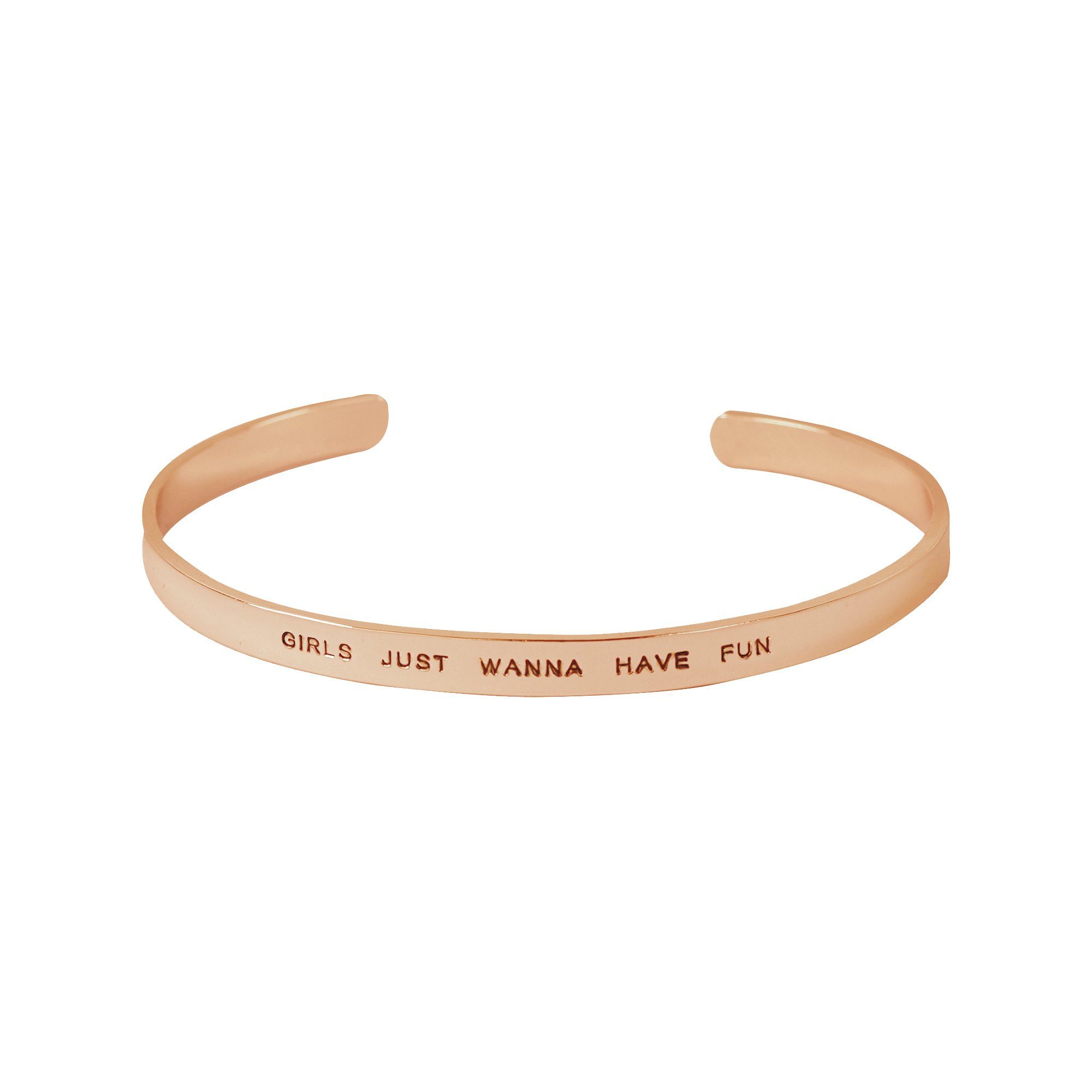 shopandmarry Armreif Armreif roségold "girls just wanna have fun"