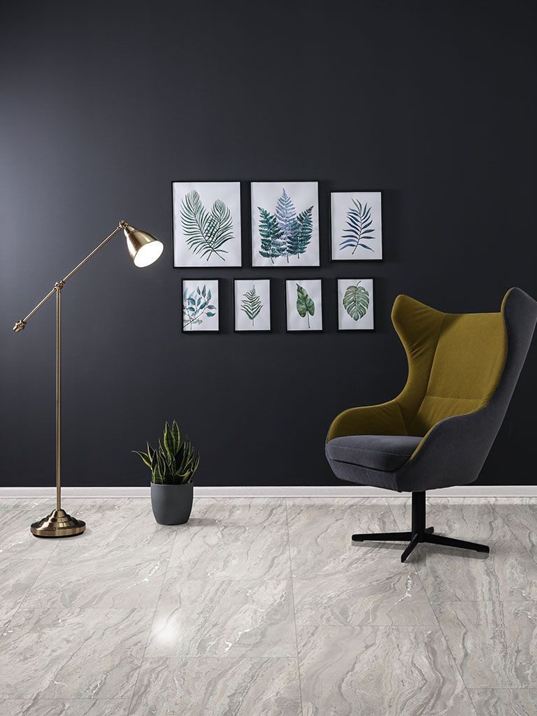 Check Vinylboden – Klick-Vinyl Hochglanz Marmoroptik 83x47 cm – wasserfest & robust –, Hochglanz-Fliese XL, inkl. Trittschalldämmung, Packung, In 1 Packung: 6 Paneele - 2,341m², 1 Packung: 6 Paneele - 2,341m², Check one