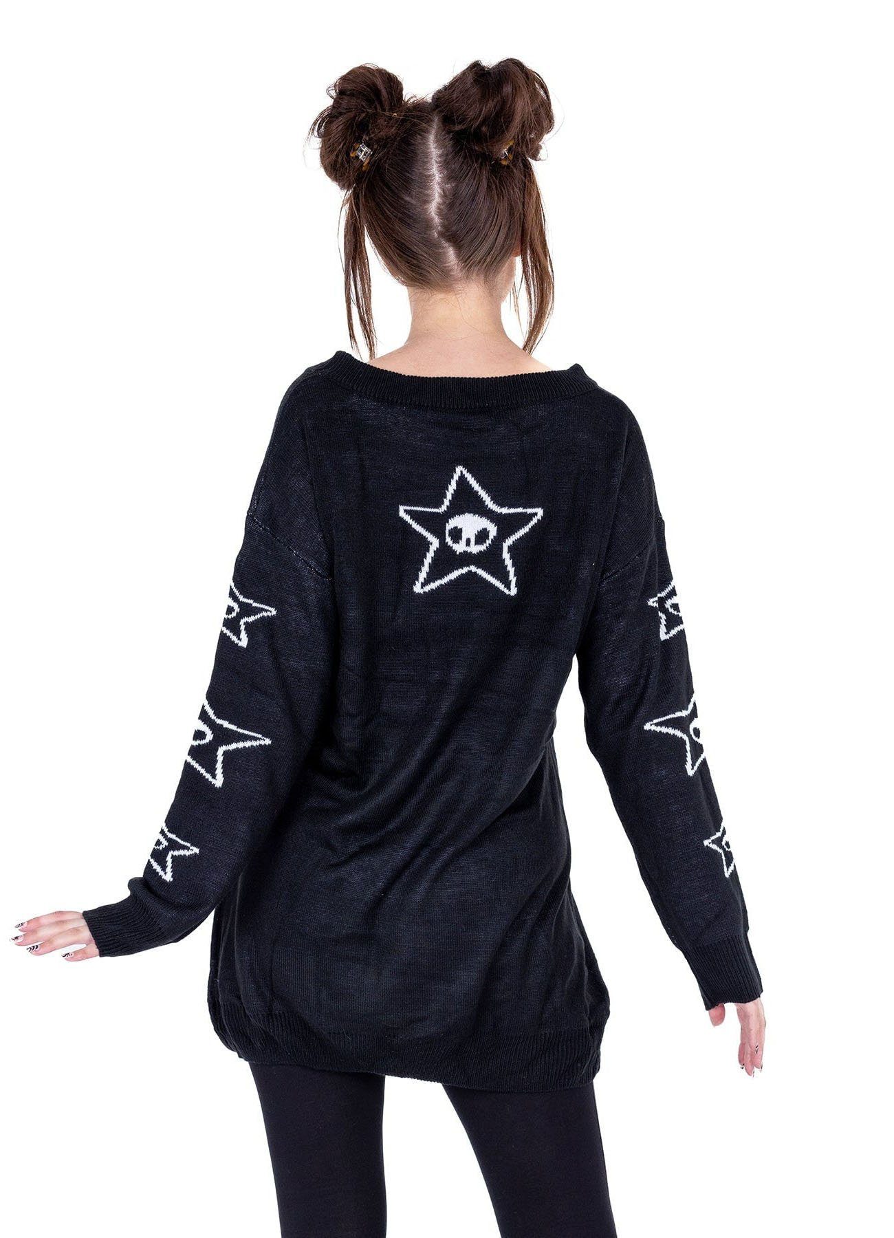 Cupcake Cult Strickpullover Skeleton Cat Anime Neko Kawaii Manga günstig online kaufen