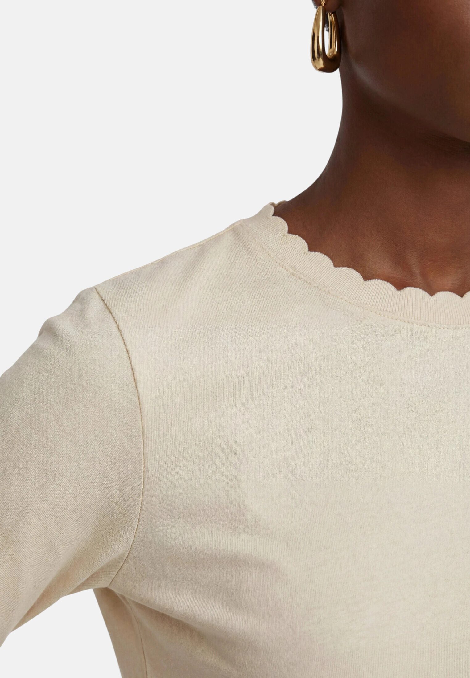 Zero Kurzarmshirt Damen unifarben (1-tlg) Material – Bild 4 von 5