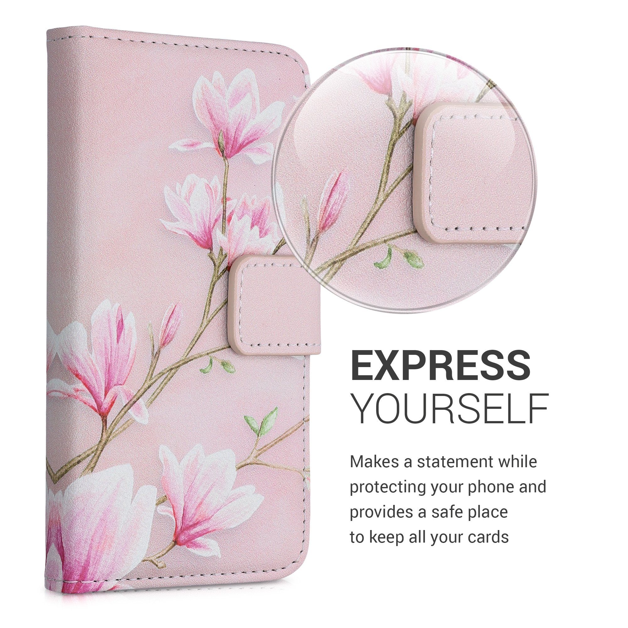 kwmobile Handyhülle Wallet Case für Apple iPhone 13 mini, Hülle mit Ständer Kartenfächer - Handyhülle