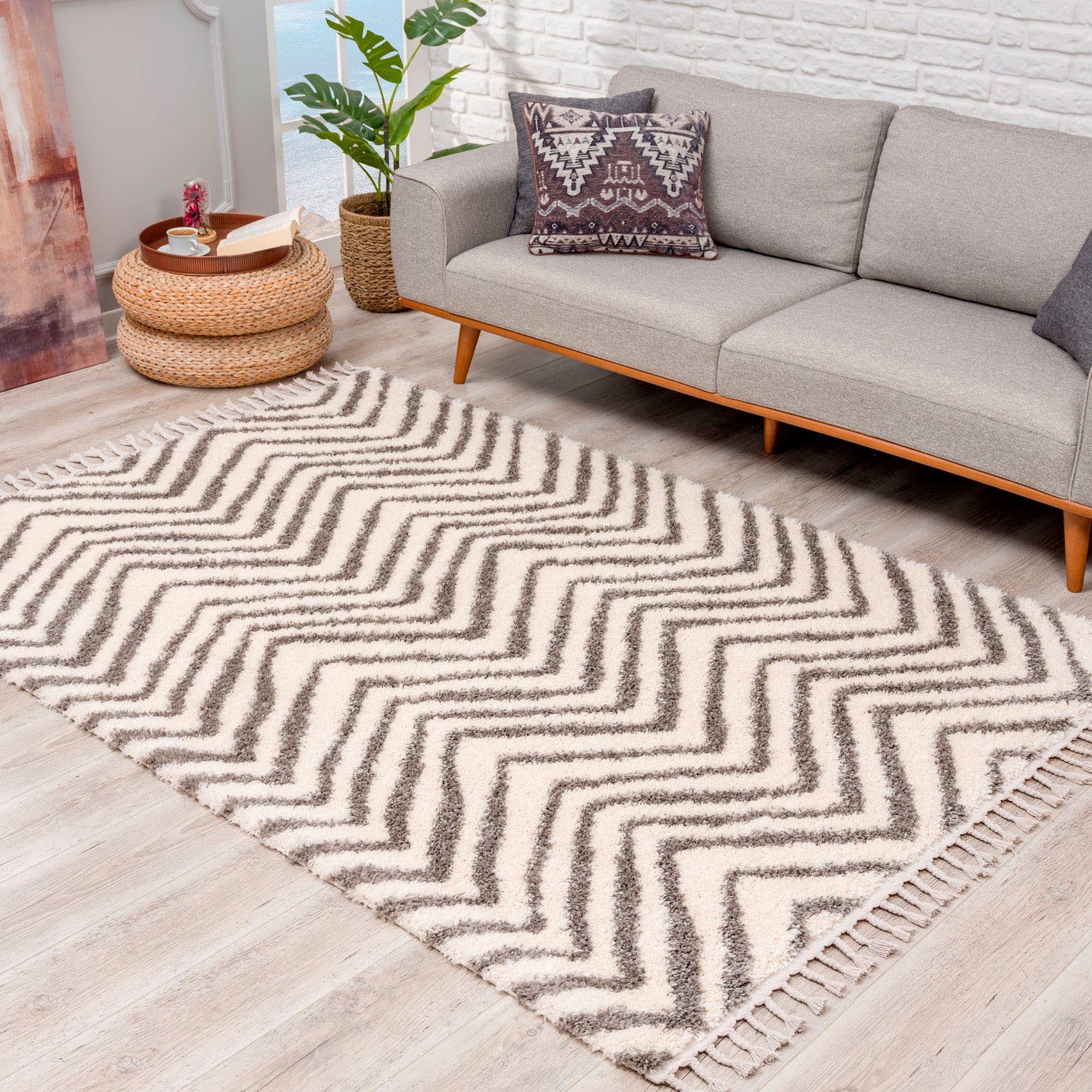 Carpet City Hochflor-Teppich »Pulpy 531« rechteckig 30 mm Höhe besonders we günstig online kaufen