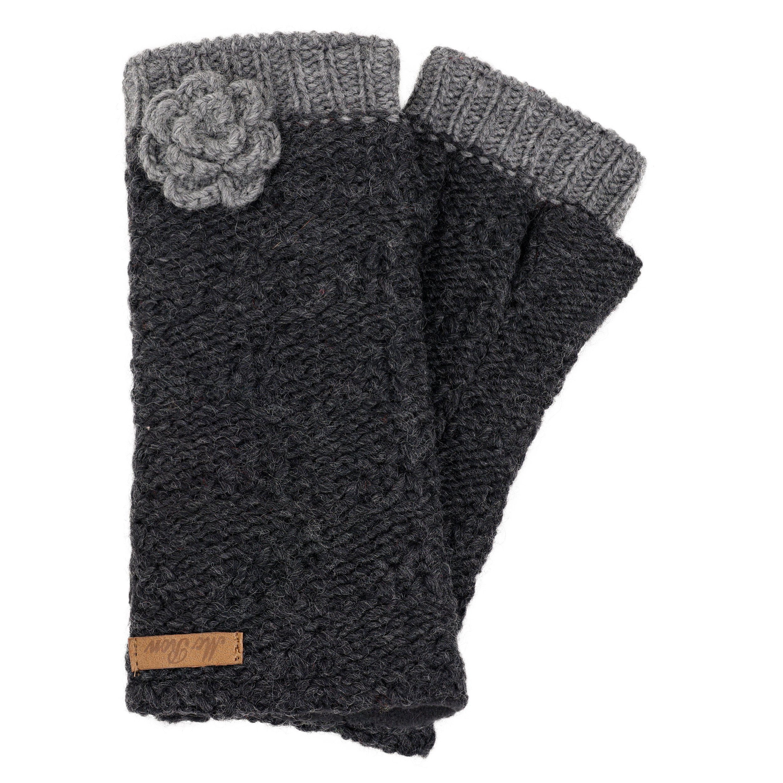 McRon Armstulpen Pulswärmer Modell Lana gefüttert mit Fleece, hoher Schurwollanteil, mit Daumen